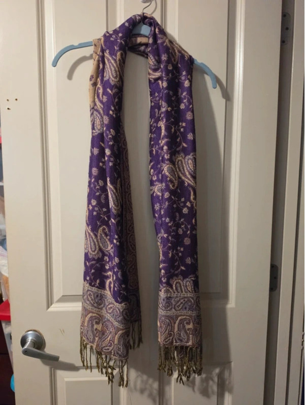 Reversible paisley pashmina shawl scarf
